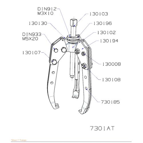 EXTRACTOR FORZA SERIE 7300AT AUTOCENTRANTE